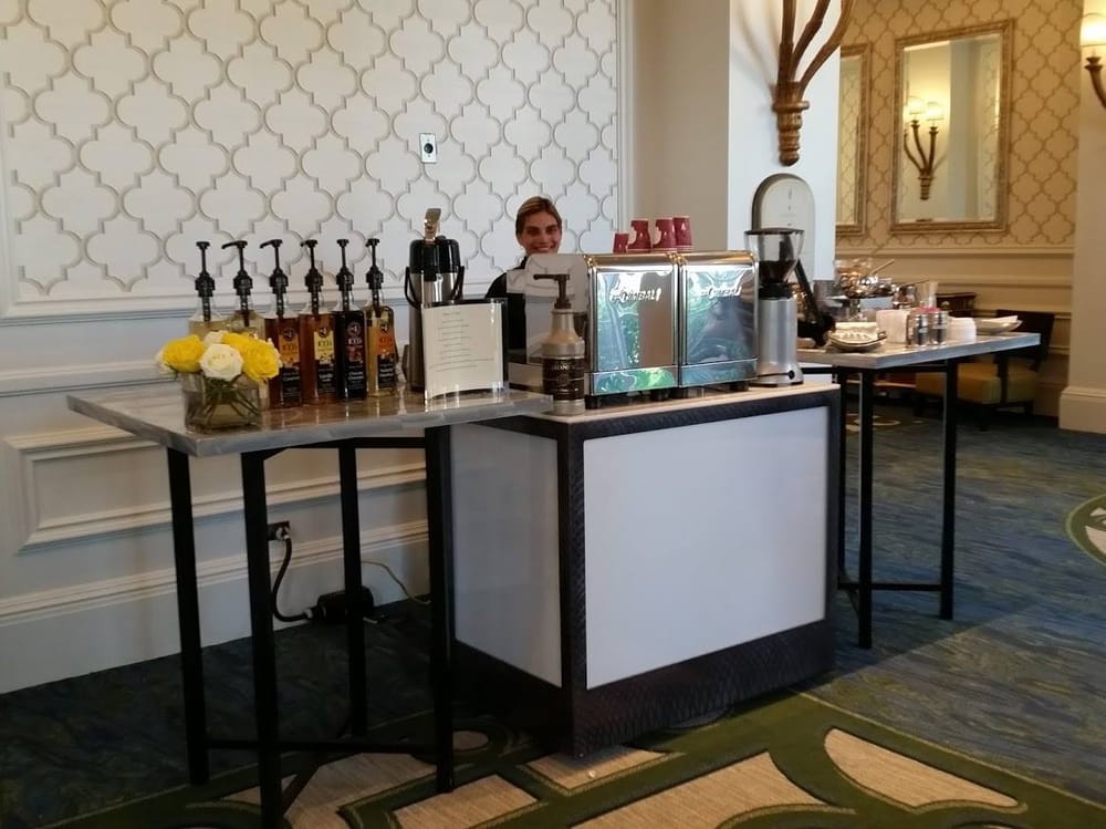 Elegant espresso bar at corporate event